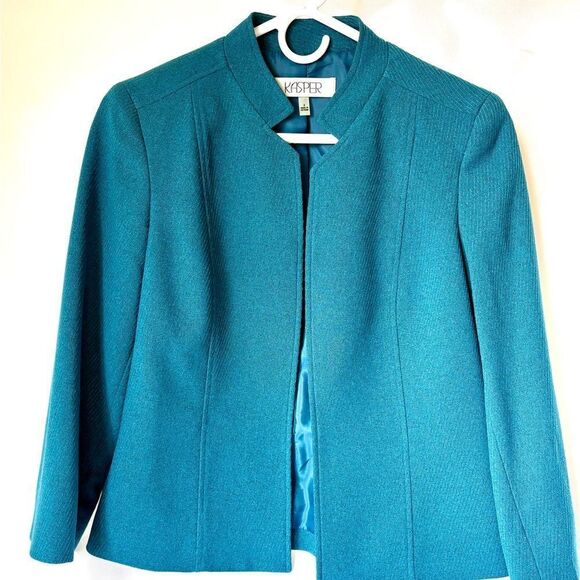 Kasper Blue Blazer Modern Minimalist Design - NWOT - Size Small - Picture 1 of 6